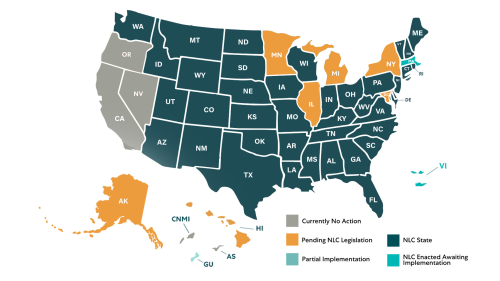 Nurse Licensure Compact (NLC) Map